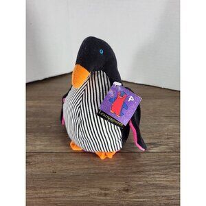 Penguin black Learning Smith 1997 Alpha Beans‎ Alphabean Letter P Beanbag 7"...